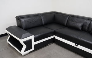 Boancy Led Modern Sectional with Side Storage and Bed Function