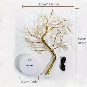 LED Copper Wire Golden Leaf Light