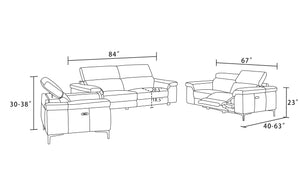 Modern Kony Recliner Sofa Set