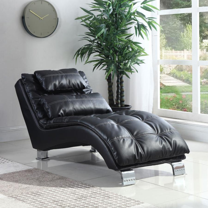 Midnight Modern Chaise Lounge Chair