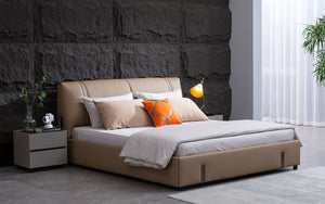 Penta Modern Leather Platform Bed