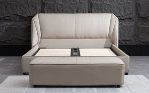 Luna Modern Leather Platform Bed