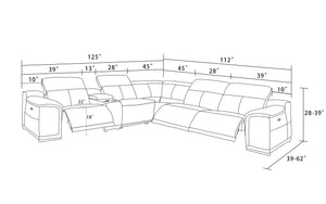 Logan Modern Sectional with Recliner