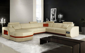 Bolinger Leather Sectional with Storage