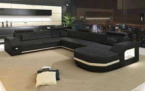 Bolinger Leather Sectional with Storage