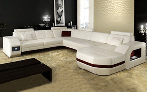 Bolinger Leather Sectional with Storage