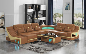 Odyssey Modern Leather Sectional