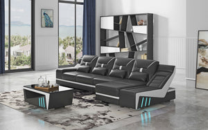 Odyssey Modern Small Leather Sectional