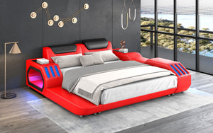 Ezra Modern Leather Bed