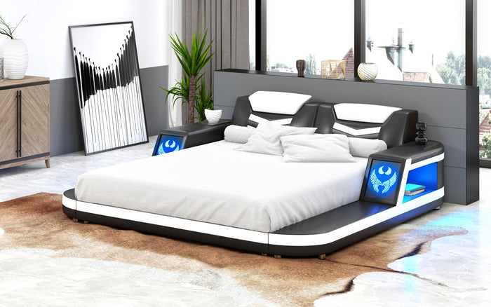 Maeve Modern Leather Bed