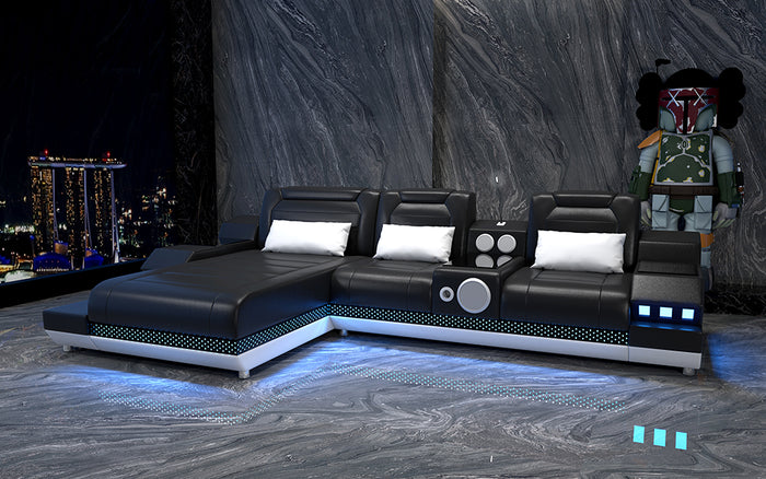 Celsius Mini Modern Leather Sectional