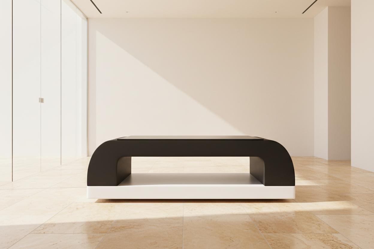 Curved Coffee Table Image 4