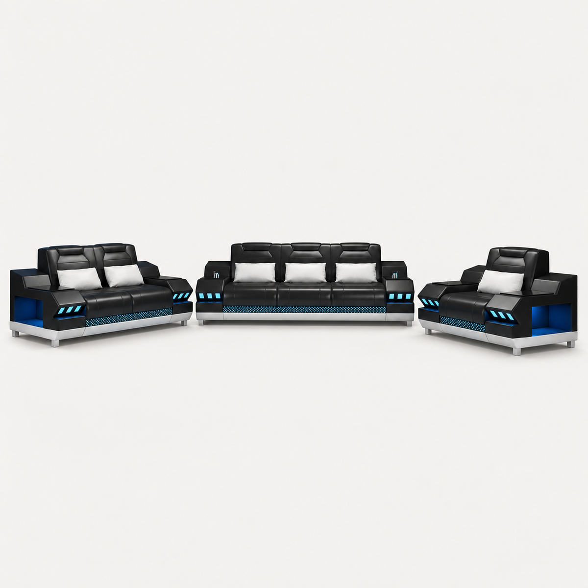 Celsius Modern Leather Sofa Set