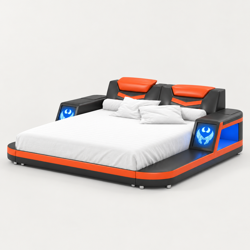 Maeve Modern Leather Bed