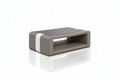 Luca Coffee Table - White Background with Mirror Reflection
