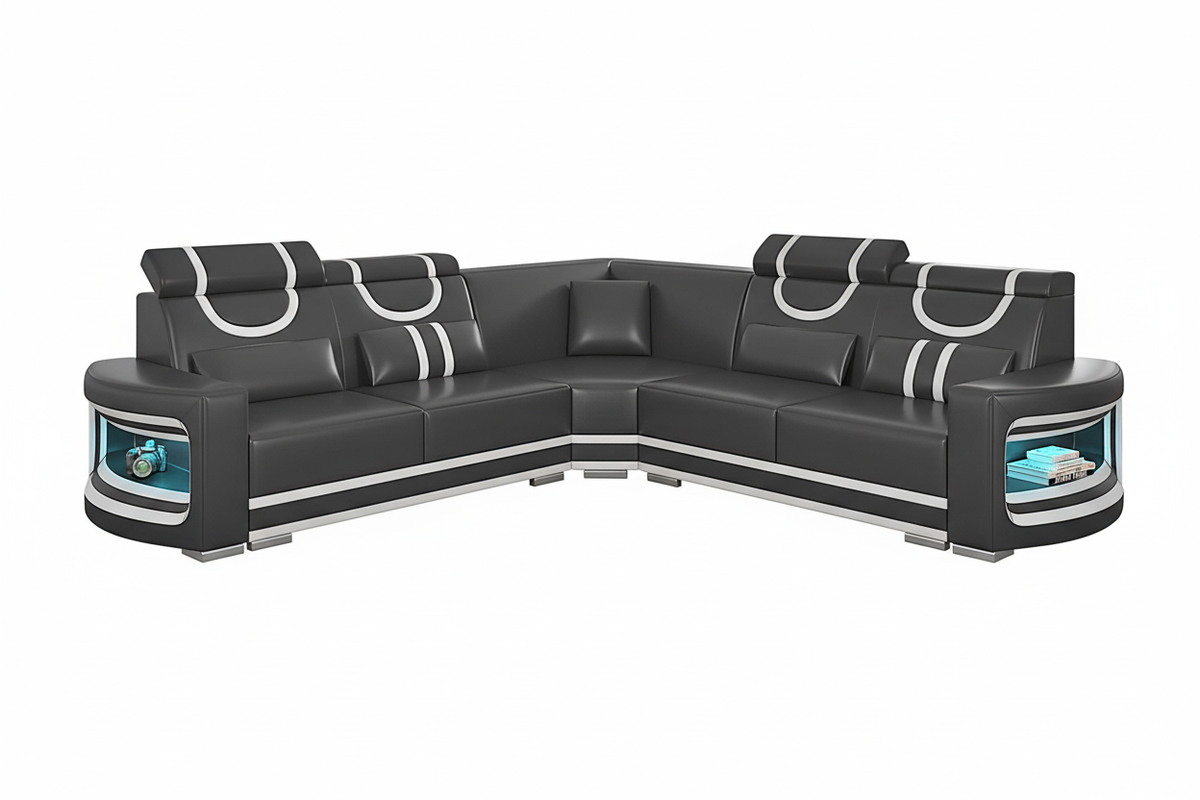 Luca Modern Corner Sectional with LED Light