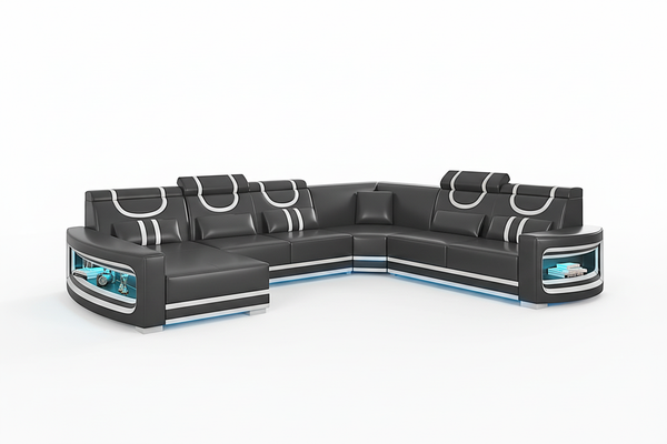 Luca Modern U Shape Sectional with LED Light