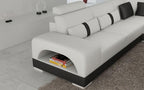 Mequon Large Leather Sectional with LED Lights