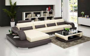 Nebula Small Modern Leather Sectional