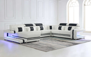 Zion Modern Sectional Sofa with LED Light