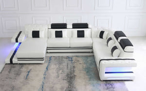 Zion Modern Sectional Sofa with LED Light