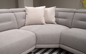 Kaycee Modern Fabric Sectional with Recliner