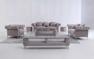 Lenmus Tufted Sofa Set