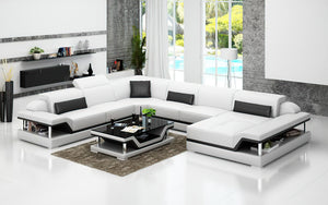 Taliya Modern U-Shape Leather Sectional