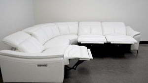 Rium Modern Leather Sectional With Recliners