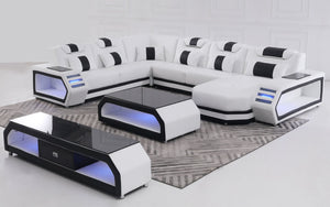 Keenan Modern U Shape Sectional with LED Lights