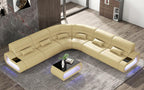 Catina Modern Leather Corner Sectional