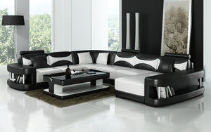 Critika Modern U-Shape Leather Sectional