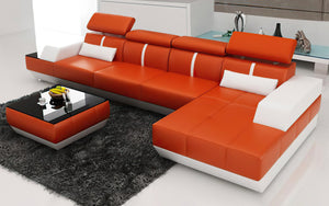 Mesa Small Modern Leather Sectional