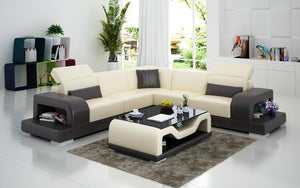 Gara Modern Leather Sectional