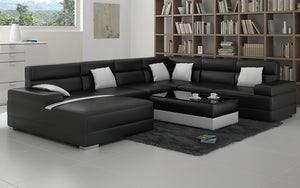 Zeal Modern U-Shape Leather Sectional