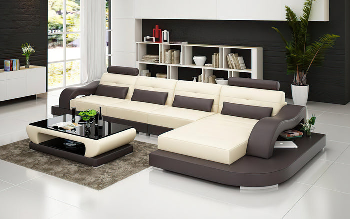 Nebula Small Modern Leather Sectional