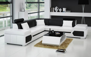 Lanz Modern Leather Sectional