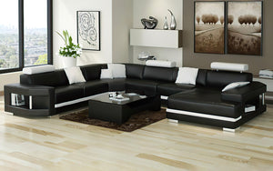 Leroy Modern U-Shape Leather Sectional