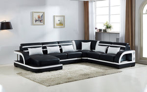 Grando Modern Sectional with Speaker & Wireless Charger & LED Lights