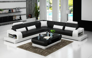 Nebula Modern Leather Sectional