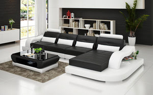 Nebula Small Modern Leather Sectional