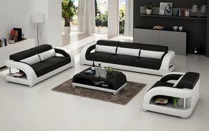 Monte Modern Leather Sofa Set