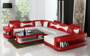 Critika Modern U-Shape Leather Sectional