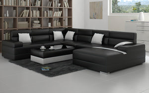 Zeal Modern U-Shape Leather Sectional