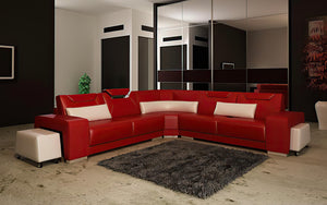 Cristana Modern Leather Sectional