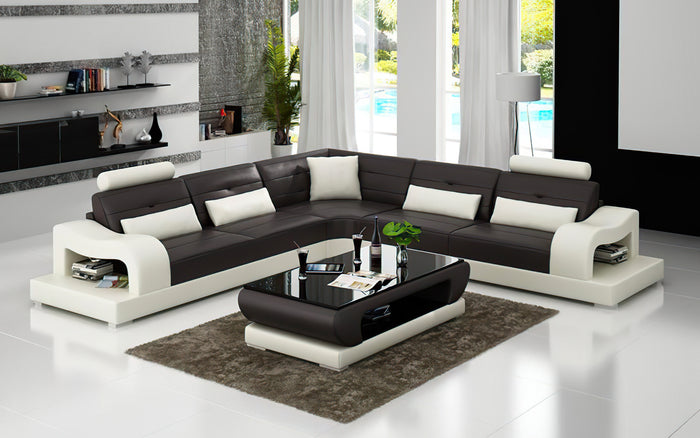 Nebula Modern Leather Sectional