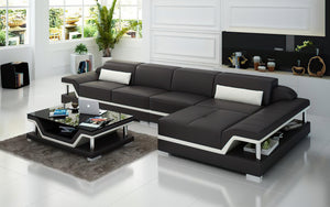 Taliya Small Modern Leather Sectional