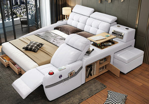 Blue Monica Multifunctional Smart Bed | Futuristic Furniture