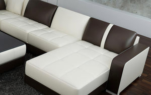 Ceaira Modern Modular Tufted Leather Sectional