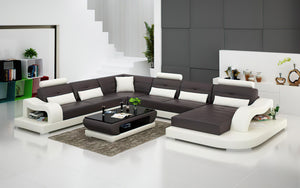 Nebula Modern U-Shape Leather Sectional